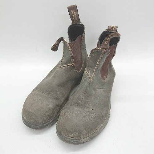 ■ ⊇ Blundstone ブランドストーン ショート丈 サイドゴアブーツ サイズ23.5 ブラウン系 メンズ E 【中古】