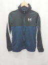 ◇ ⊆ UNDER ARMOUR アンダーアーマー ジップアップ 長袖 ジャージ サイズ160 ブラック ネイビー キッズ 子供服 男の子 E 【中古】