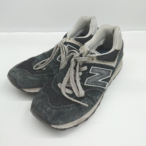 ◇ Θ NEW BALANCE ニューバランス スエード系　ローカットスニーカーシューズ サイズ25.5 ネイビー系 レディース E 【中古】