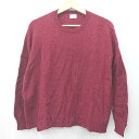 ◇ Θ URBAN RESEARCH DOORS アーバン リサーチ ドアーズ 無地 長袖 ニットセーター サイズ1 レッド系 レディース E 【中古】