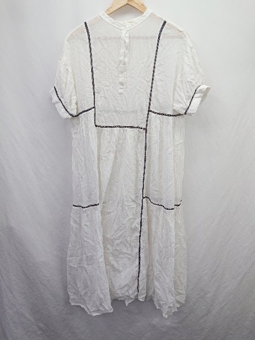 ◇ ⊂ FREAK'S STORE フリークスストア インド製 長袖 ロング ワンピース サイズS ホワイト系 レディース..