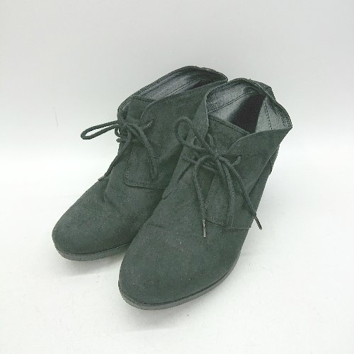 ◇ ⊇ Crocs クロックス スエード系 スエードシューズ サイズ24.5 ブラック系 レディース E 【中古】