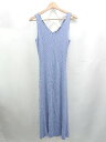 ◇ ⊂ ZARA ザラ リブニット - ロング キャミソールワンピース サイズM ブルー系 レディース E 【中古】