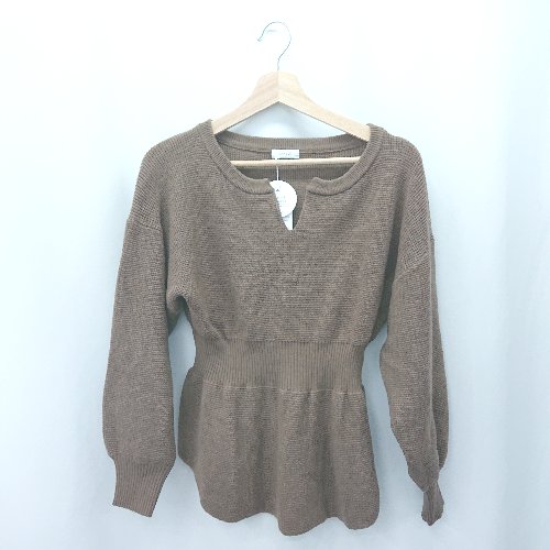 ◇ ⊇ LOWRYS FARM ローリーズファーム スキッパー 長袖 リブチュニック サイズF ブラウン系 レディース E 【中古】 ◇ ⊇ LOWRYS FARM ローリーズファーム スキッパー 長袖 リブチュニック サイズF ブラウン系 レディース E 【中古】