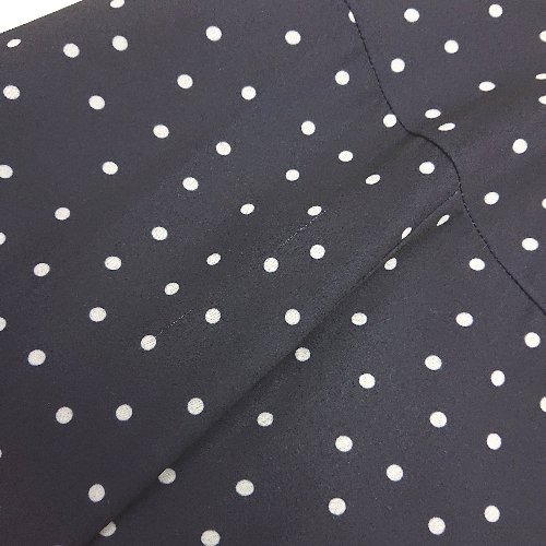 フクワウチの◇ ⊂ MISCH MASCH ミッシュマッシュ ドット柄 膝下丈 フレア スカート サイズ2 ブラック系 レディース E 【中古】｜アングル2