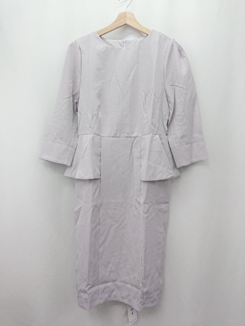 ◇ ◎ Θ La-gemme ラジェム 無地 半袖 膝下丈 ワンピース サイズL ライトピンク系 レディース E 【中古】