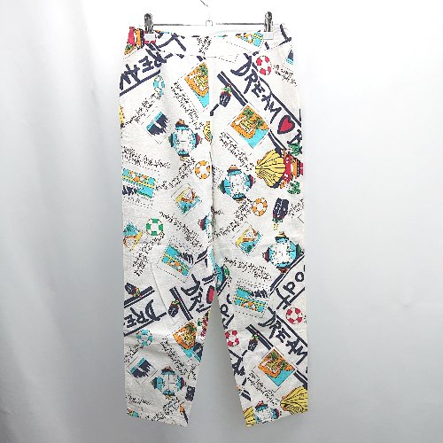 ◇ カステルバジャック 柄　マリン デザインテーパードパンツ サイズS ホワイト系 レディース ▽ E 【中古】(4)