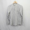 ◇ Θ nano universe ナノ ユニバース 無地 長袖 長袖シャツ サイズS グレー系 レディース メンズ E 【中古】