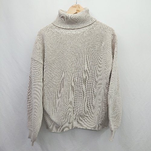 ◇ ⊇ Tiara ティアラ タートルネック ミドルゲージ 長袖 ニット サイズ表記なし ベージュ系 レディース E 【中古】