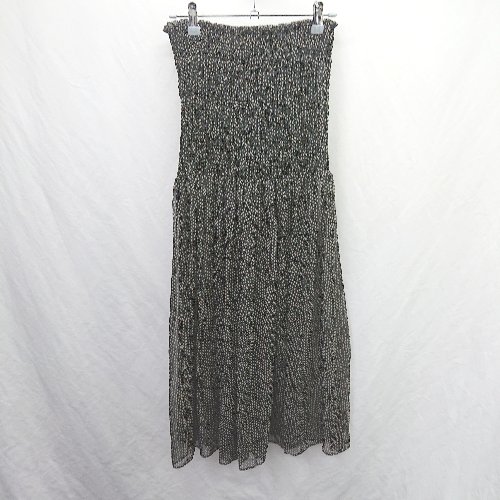 ◇ ⊂ NOBLE　ノーブル ピンドット　総柄 - ロング ワンピース サイズF ブラック系 レディース E 【中古】