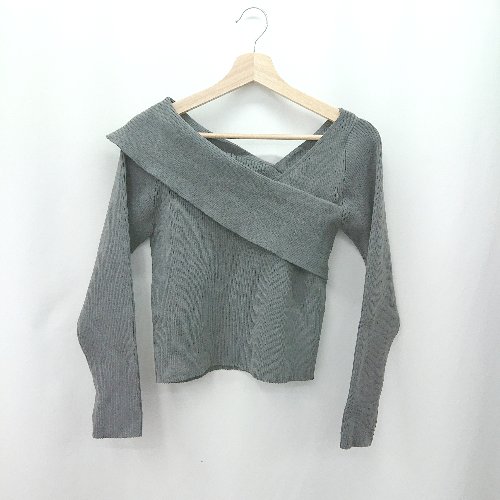 ◇ ⊇ one after another NICE CLAUP 長袖 ハイゲージニット サイズF グレー系 レディース E 【中古】