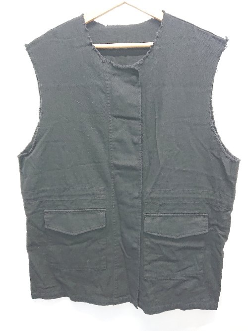 ◇ Θ apres jour mignon コットン100% ベスト サイズLL ブラック レディース E 【中古】