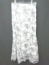◇ Θ INGNI イング 花柄 ロング丈 マーメイド スカート サイズF ホワイト レディース E 【中古】(4)