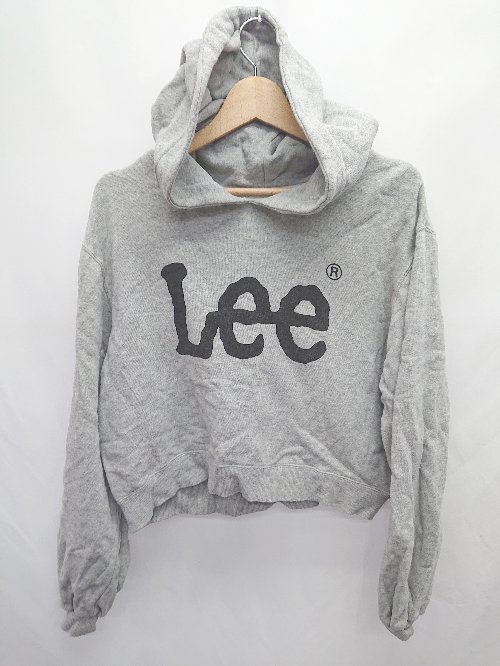 ◇ ⊇ Lee リー ×earth music&ecology コラボ 長袖 プルオーバー パーカー サイズFREE ライトグレー レデ..