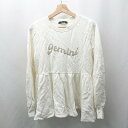 ◇ ⊇ w closet ダブルクローゼット 刺繍 長袖 チュニックトレーナー サイズF ホワイト系 レディース E 【中古】