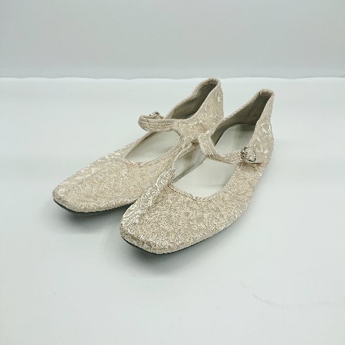 ◇ ⊂ LOWRYS FARM ローリーズファーム 総柄 エスパドリーユ サイズM ベージュ系 レディース E 【中古】