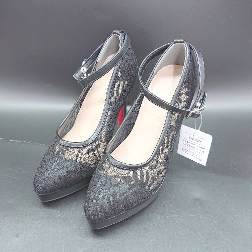 ◇ ⊂ リバティドール レース風 ハイヒール サイズSS ブラック系 レディース E 【中古】