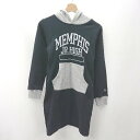 ◇ ⊇◎●未使用● RUSSELL ATHLETIC 綿100% キッズ 長袖 膝丈 ワンピース サイズ150 ネイビー グレー レディース E 【中古】