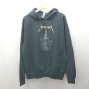 ◇ ⊇ JERZEES ジャージーズ 裏起毛 長袖 フーディ サイズL ブラック メンズ E 【中古】