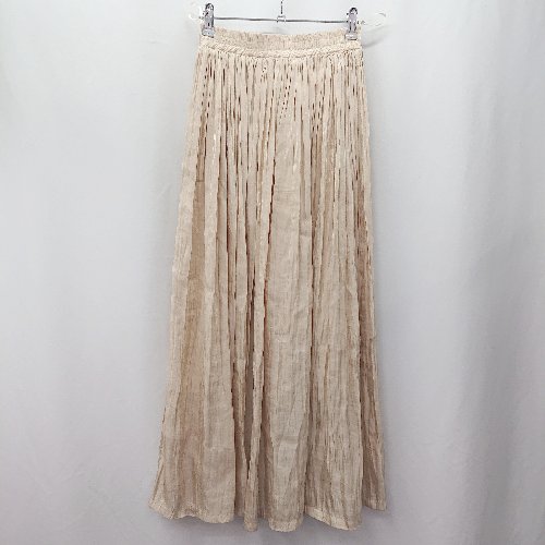 ◇ ⊂ N. Natural Beauty Basic ウエストゴム ロング フレア スカート サイズM ベージュ系 レディース E 【中古】