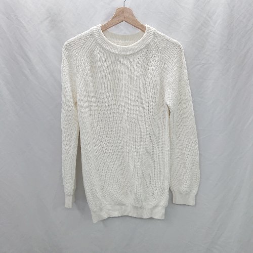 ◇ ⊇ T-mat Masaki-Paris ティーマットマサキパリ 透けニット 長袖 丸首ニット サイズ46 ホワイト系 レディースメンズ E 【中古】