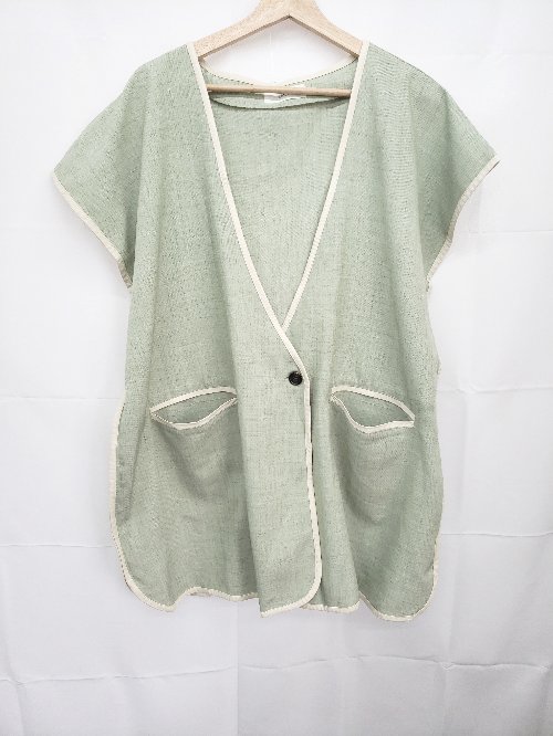 ◇ Θ select MOCA セレクト モカ ジレ オーバーデザイン ジャケット サイズM ピスタチオグリーン レディース E 【中古】