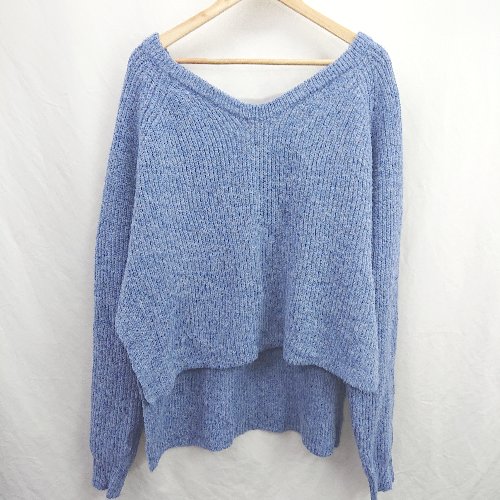 ◇ ⊇ Doula Doula ドゥーラドゥーラ ミドルゲージ 長袖 ニット サイズ表記なし サックスブルー系 レディース E 【中古】