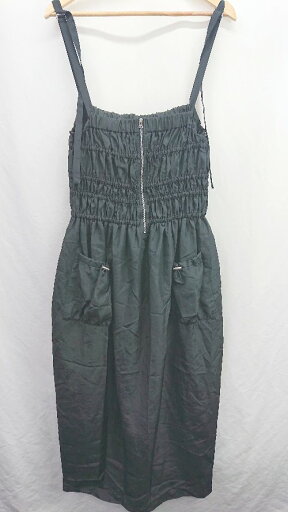 ◇ ⊂ emmi エミ シャーリング サロペット風 ロング ワンピース サイズ1 ブラック レディース E 【中古】 ◇ ⊂ emmi エミ シャーリング サロペット風 ロング ワンピース サイズ1 ブラック レディース E 【中古】