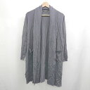 ◇ Θ Tiaclasse 無地 長袖 長袖ロングシャツ サイズL グレー系 レディース メンズ E 【中古】