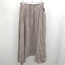 ◇ Θ antiqua アンティカ 無地 ロング丈 フレア スカート サイズ表記なし ライトグレー系 レディース E 【中古】