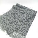 ◇ ⊇ Heather ヘザー 豹柄 レオパード ストール 表記なし グレー系 レディース E 【中古】