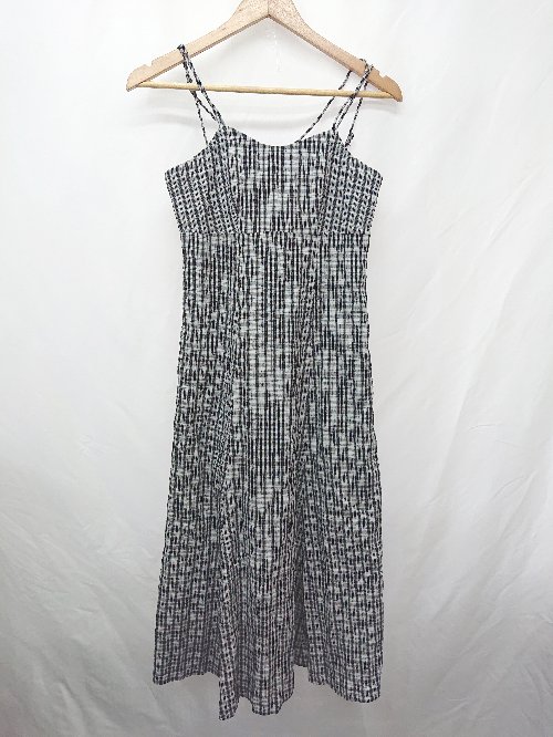 ◇ ⊂ Free's Mart フリーズマート チェック柄 膝下丈 キャミソール ワンピース サイズXS ブラック ホワ..
