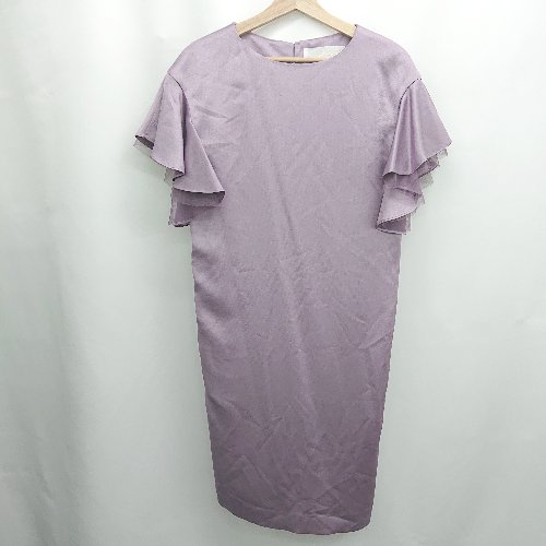 ◇ ⊂ URBAN RESEARCH ROSSO アーバンリサーチ ロッソ 袖フリル 半袖 膝丈 ワンピース サイズF パープル系 レディース E 【中古】