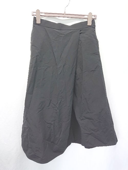 ◇ ⊂ ◎ Demi-Luxe BEAMS デミルクス ビームス 膝下丈 フレア スカート サイズ38 ブラック レディース E 【中古】