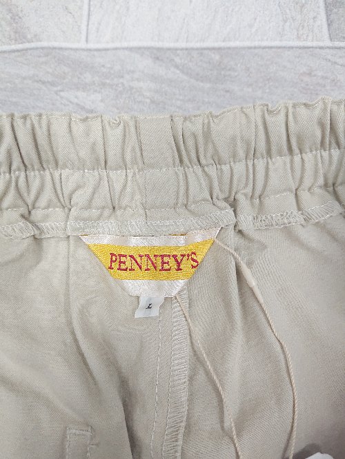 ◇ Θ ◎ ●未使用● PENNEYS × FREAK'S STORE タグ付き イージーパンツ サイズL ベージュ メンズ E 【中古】