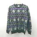 ◇ ⊇ GU×POKEMON ゲンガー 長袖 キャラクターニット サイズM ブラック系 パープル系 メンズ レディース E 【中古】