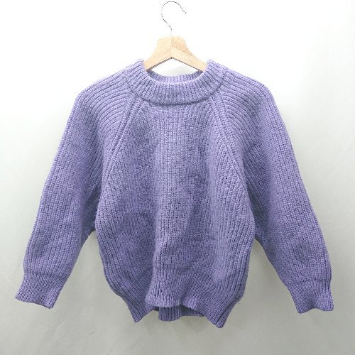 ◇ ⊇ SLOBE IENA スローブイエナ 無地 長袖 ニットセーター サイズ表記なし パープル系 レディース E 【中古】