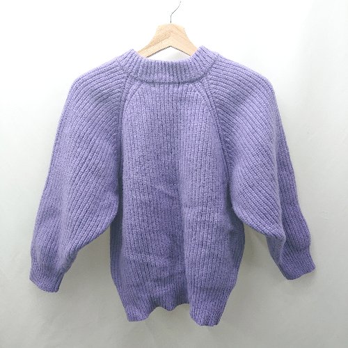◇ ⊇ SLOBE IENA スローブイエナ 無地 長袖 ニットセーター サイズ表記なし パープル系 レディース E 【中古】