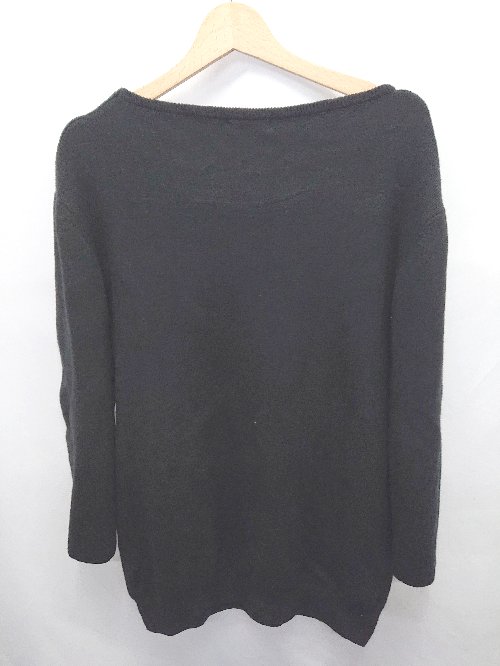 ◇ ⊇ EMODA エモダ フレアスリーブ 長袖 ニット チュニック サイズF ブラック レディース E 【中古】