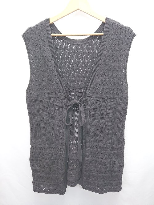◇ ⊂ JOURNAL STANDARD relume ニット ベスト ジレ サイズF チャコールグレー レディース メンズ E 【中..
