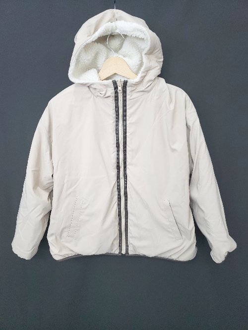 ◇ ⊇ OFALO オファロ リバーシブル 長袖 ボア ジャケット サイズM ホワイト ベージュ レディース E 【中古】(4)