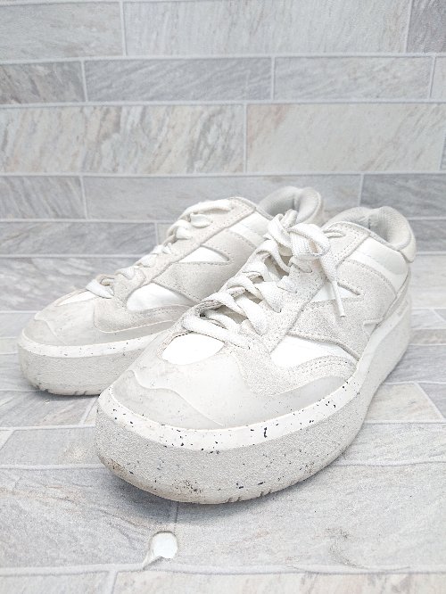 ◇ Θ NEW BALANCE ニューバランス 厚底 スニーカー シューズ サイズ22.5 ホワイト系 レディース E 【中古】