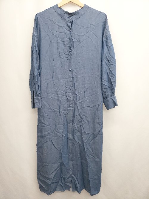 ◇ ⊂ MAISON BREEZE メゾンブリーズ 長袖 膝下丈 ワンピース サイズFREE ブルー レディース E 【中古】