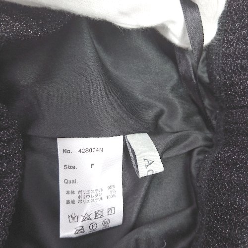 フクワウチの◇ Θ Ada. エイダ ラメ ロング丈 タイト スカート サイズF ブラック レディース E 【中古】｜アングル3