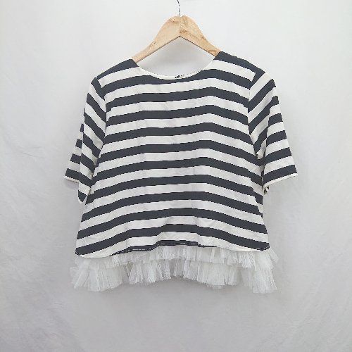 ◇ ⊂ Chesty チェスティー ボーダー柄 半袖 カットソー サイズ1 ブラック系 レディース E 【中古】