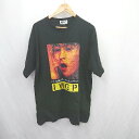 ◇ ⊂ MEDICOMTOY 写真文字入り 半袖 半袖Tシャツ サイズXL ブラック系 レディース メンズ E 【中古】