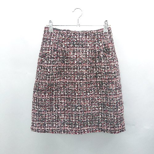 ◇ Θ Apuweiser-riche アプワイザー リッシェ 模様入り 膝丈 フレア スカート サイズ1 マルチカラー レディース E 【中古】