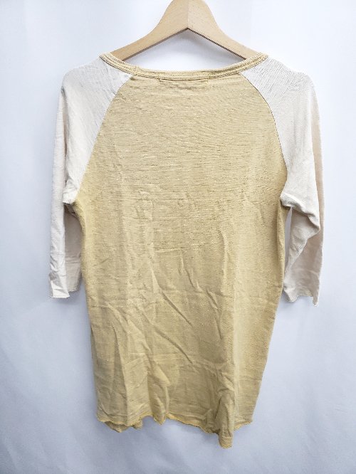 ◇ Θ inpaichthys kerri 七分袖 Tシャツ カットソー サイズS マスタード ベージュ系 レディース E 【中古】