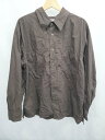 ◇ ⊇ UNIQLO ユニクロ 長袖 ユーティリティシャツ サイズL ダークブラウン メンズ E 【中古】(4)