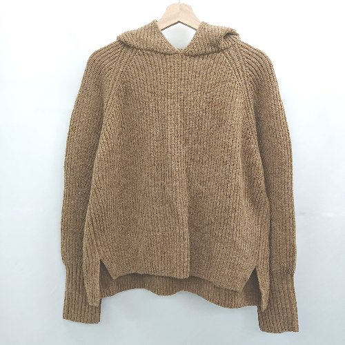 ◇ ⊇ FLAPPER フラッパー ウール100% ミドルゲージ 長袖 パーカー サイズF ブラウン系 レディース E 【..